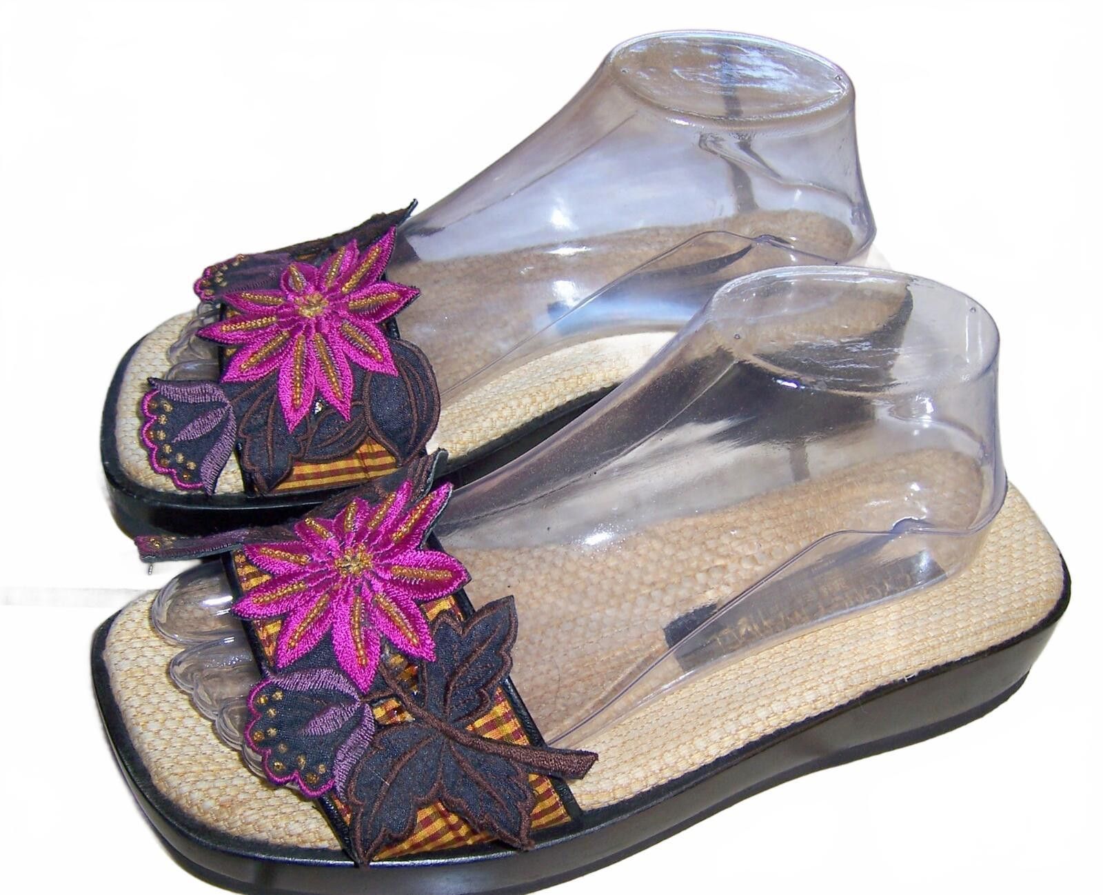 Other Cydney Mandel Handmade Slides - Embroidered Flowers - US 8 Size US 8 / IT 38 - 1 Thumbnail