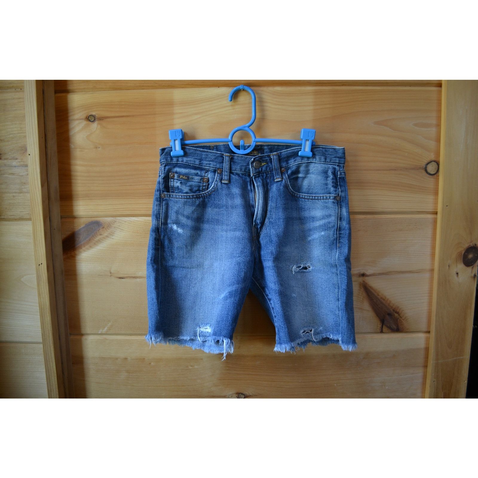 Polo Ralph Lauren Polo Ralph Lauren Distressed Denim Cutoff Jean Shorts Size US 29 - 1 Thumbnail