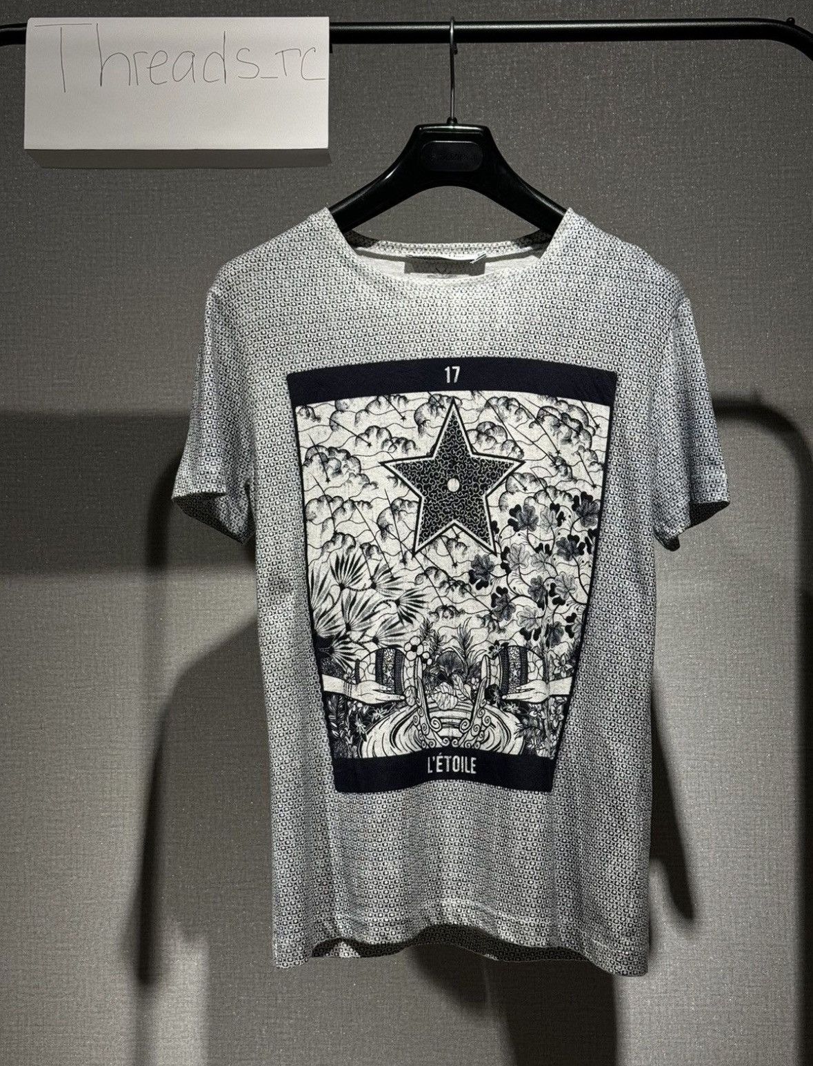 Dior CHRISTIAN DIOR Gray L'etoile Printed T-shirt Size XS / US 0-2 / IT 36-38 - 3 Thumbnail