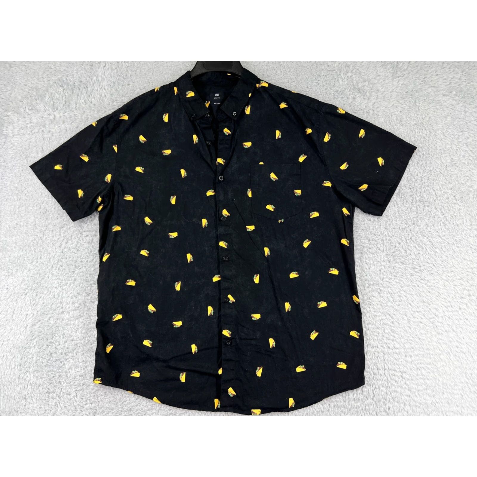 Vintage Visive Shirt Mens XL Black All Over Print AOP 100% Cotton Button-Up Shirt Mens Black Visive XL Shirt Size US XL / EU 56 / 4 - 2 Thumbnail