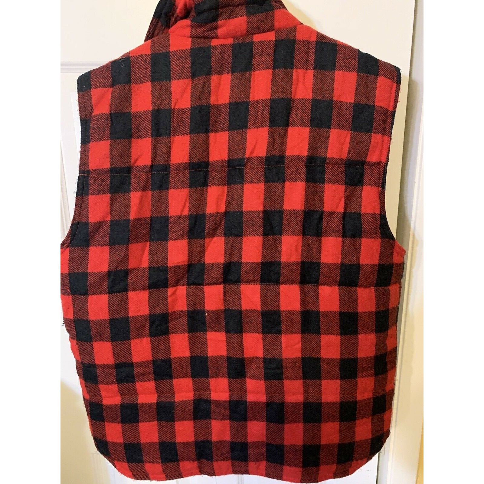 Vintage SPORTSMAN’S CHOICE Men’s Sz L plaid hunting vest vtg black & Size US L / EU 52-54 / 3 - 8 Thumbnail