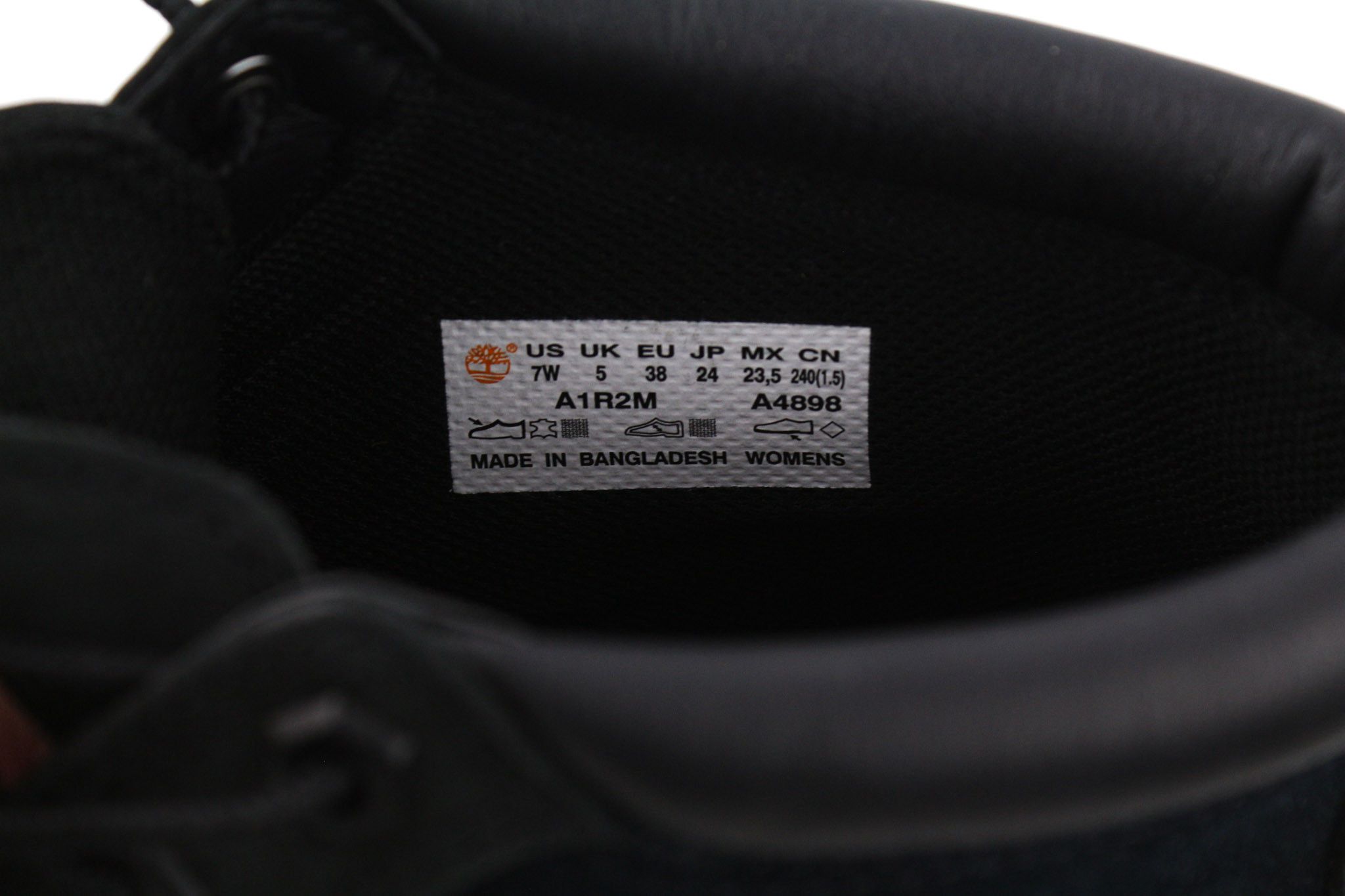 Timberland A1R2M UK5 Black Leather Ortholite 80971 Size US 5.5 / IT 35.5 - 11 Thumbnail