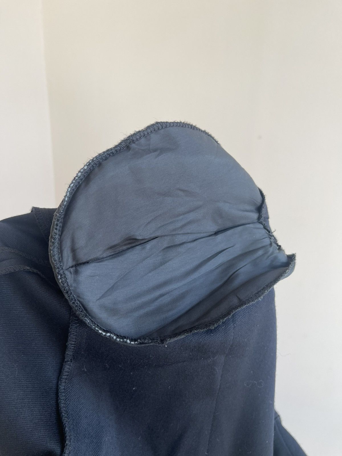 Thierry Mugler Activ Sculptural Fitted Button Wool Hooded Coat Vintage 80s Size L / US 10 / IT 46 - 11 Thumbnail