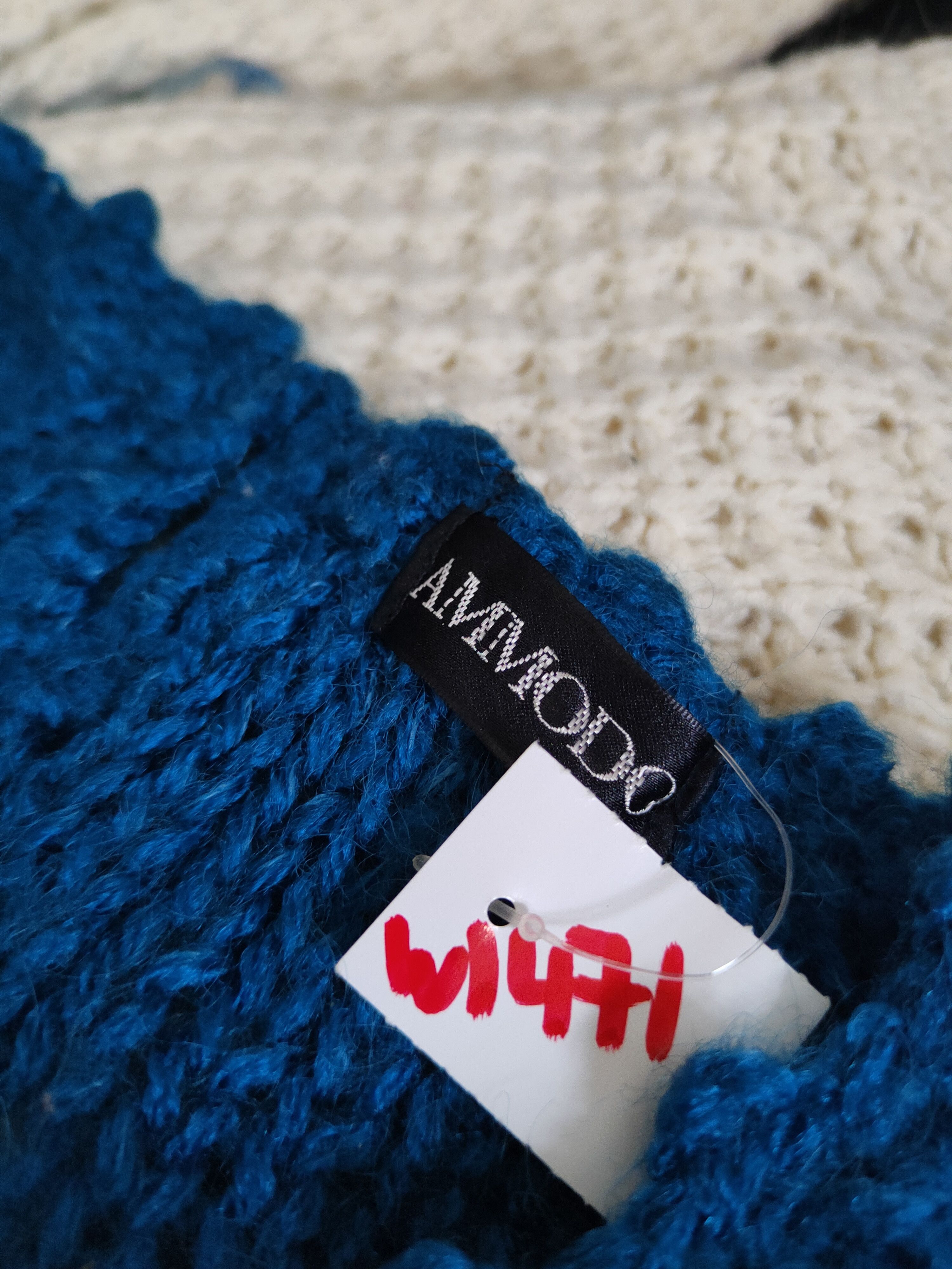 Japanese Brand Ammodo Dark Blue cable Knitwear #W1471 Size US M / EU 48-50 / 2 - 11 Thumbnail