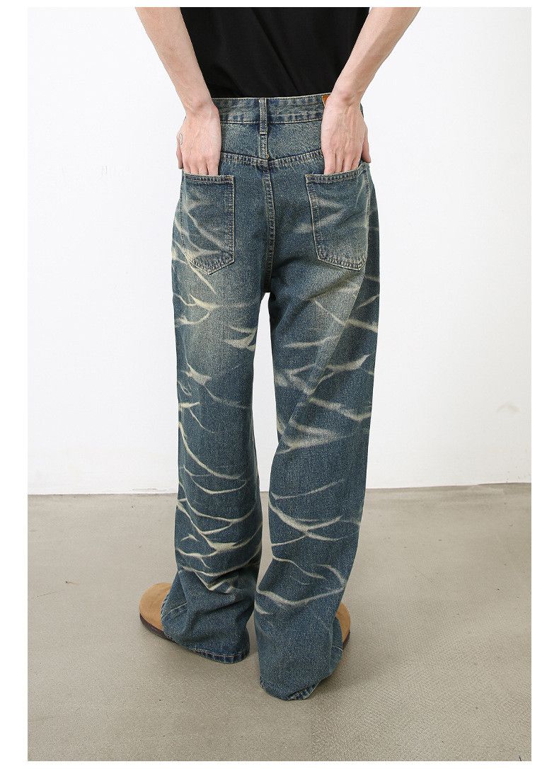 Japanese Brand × Jean Japanese loose straight washed distressed vintage jeans Size US 32 / EU 48 - 6 Thumbnail