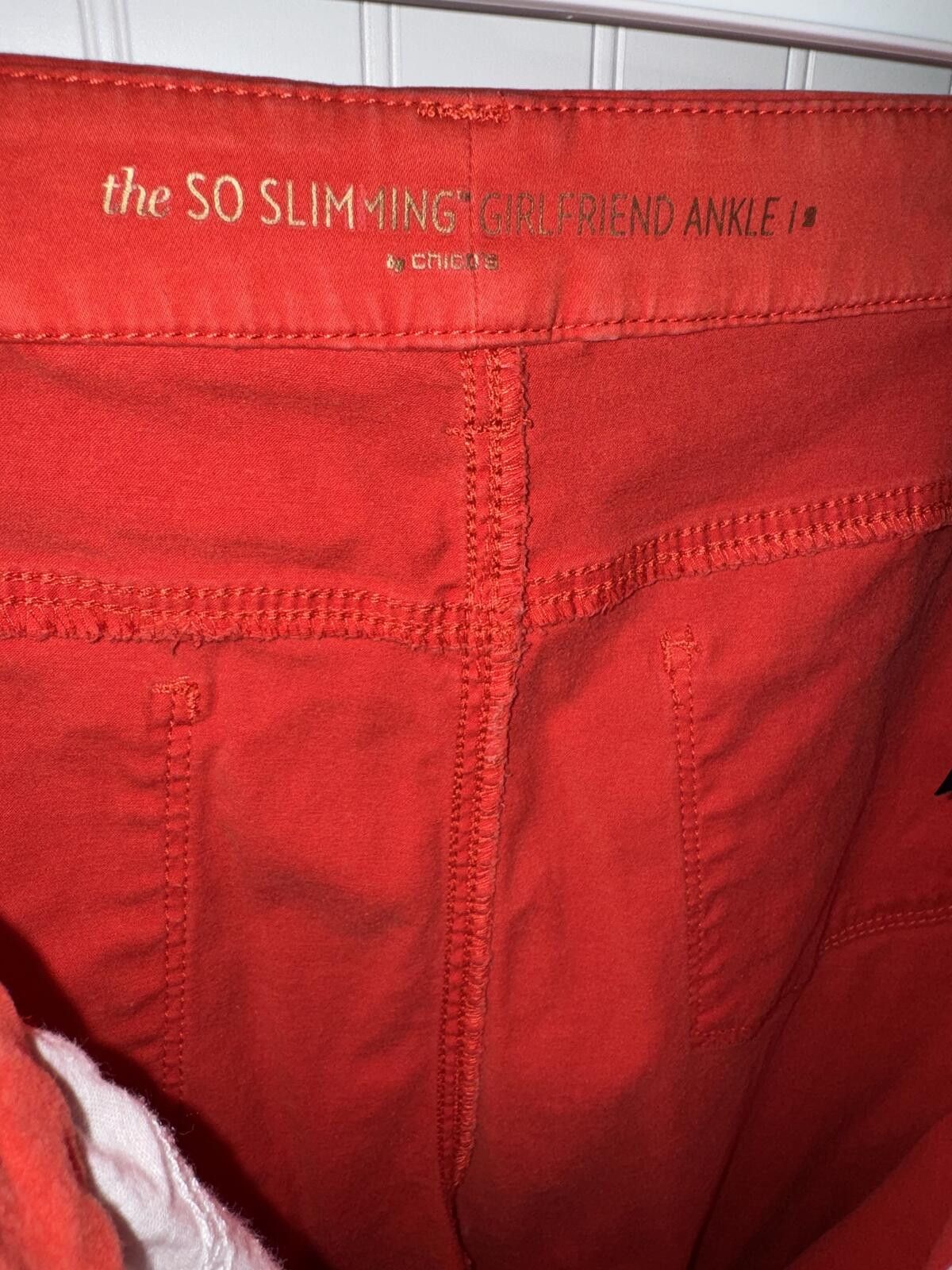 Chicos Chico's So Slimming Girlfriend Ankle Pants Red Size 6 Size 28" / US 6 / IT 42 - 3 Thumbnail