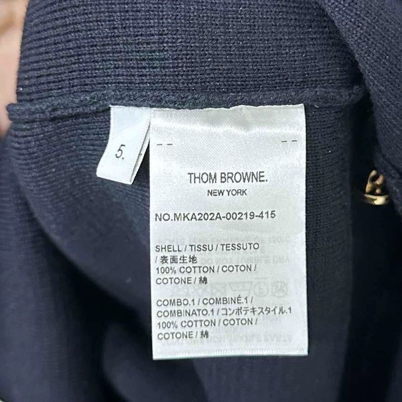 Thom Browne Thom Browne Dark blue four-bar knitted sweater 2505-Nextarr Size US XXL / EU 58 / 5 - 5 Thumbnail