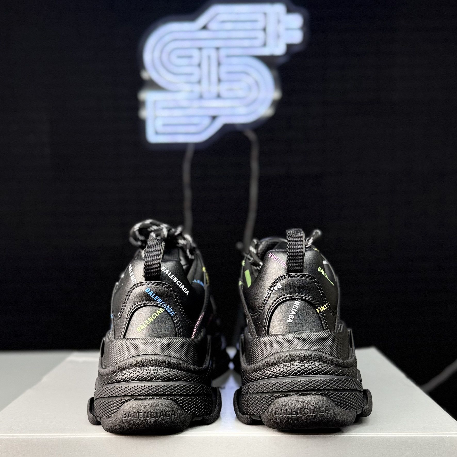 Balenciaga Balenciaga Triple-S All Over Sneaker Black/Multi Size US 7.5 / EU 40-41 - 5 Thumbnail
