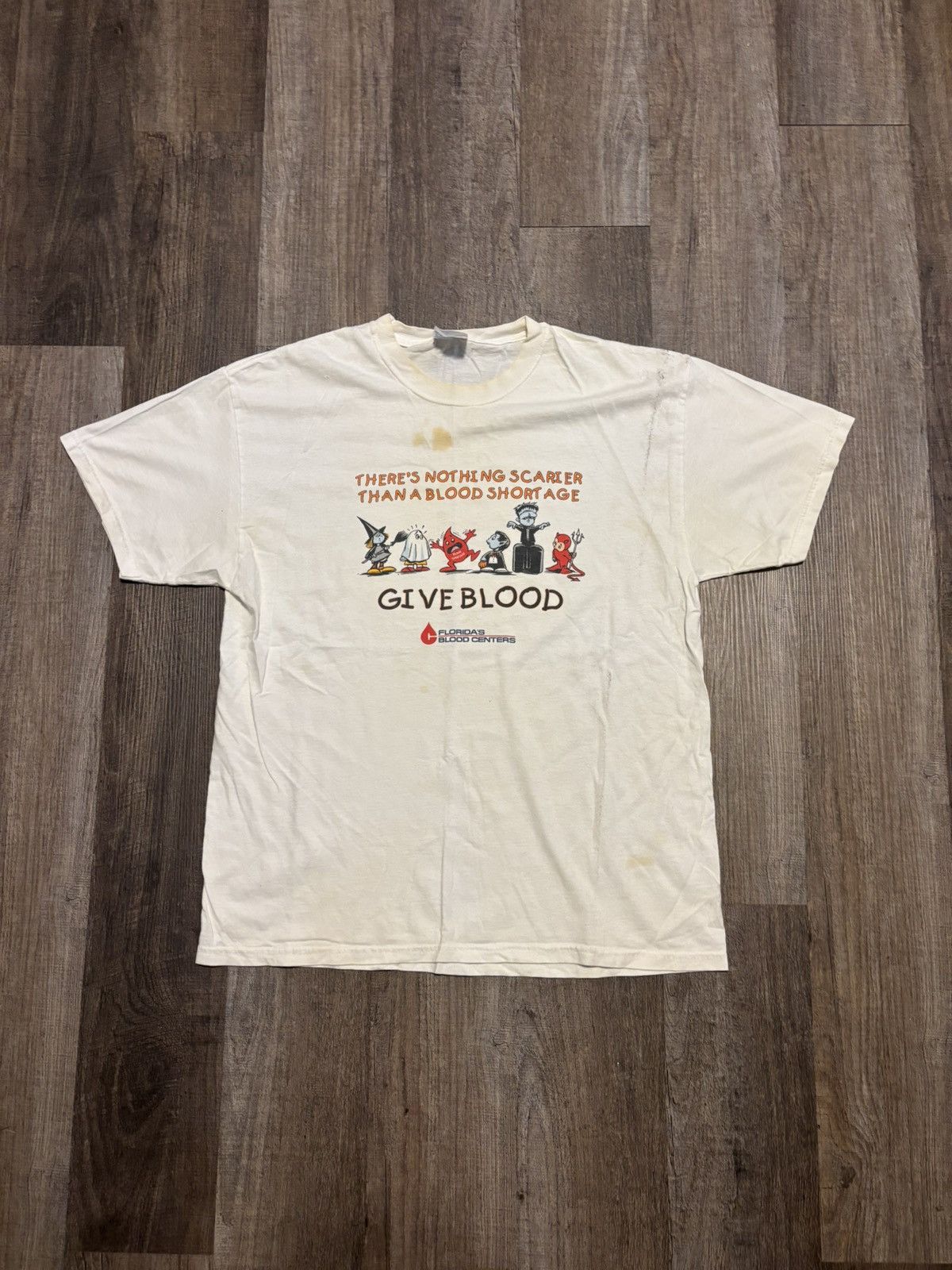 Hanes Vintage Halloween Florida’s Blood Centers Promo Tee Shirt Size US L / EU 52-54 / 3 - 1 Thumbnail