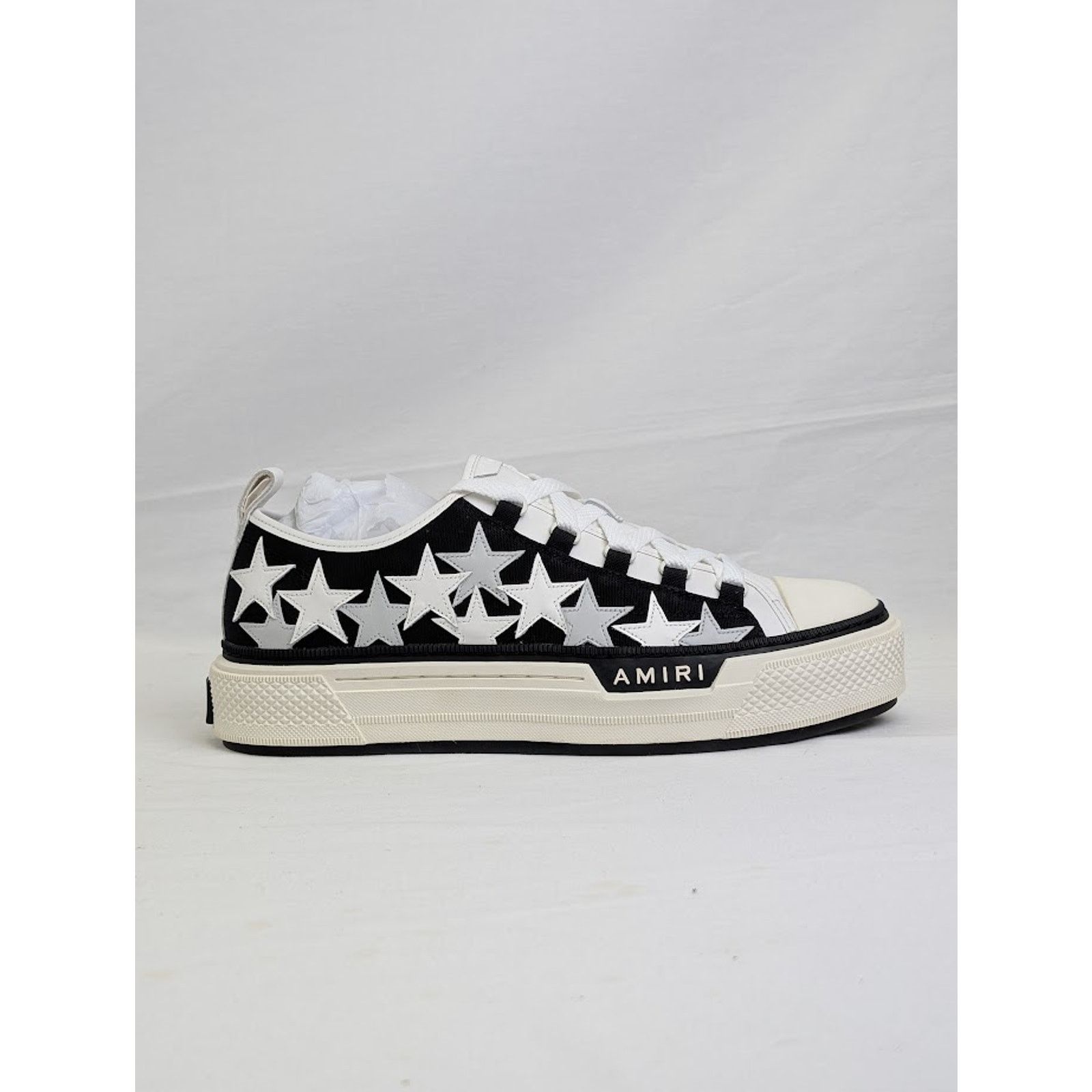 Amiri o1rshd1 Stars Court Low-Top Sneakers in Black Size US 12 / EU 45 - 7 Thumbnail