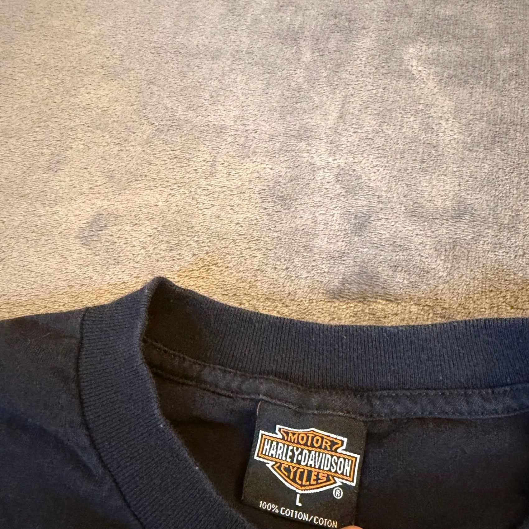 Harley Davidson VINTAGE Harley-Davidson T Shirt Men Large Black Eagles Las Vegas Graphic Tee 2000s USA, Quotes, Music, Horse Mens Size US L / EU 52-54 / 3 - 3 Thumbnail