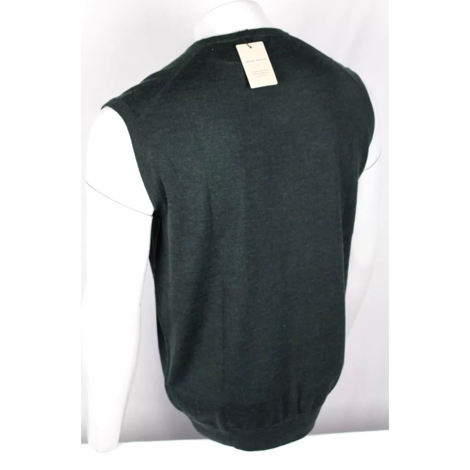 Peter Millar Peter Millar Sweater Vest Men's Large L Merino Wool Autumn Crest V Neck Balsam Size US L / EU 52-54 / 3 - 2 Thumbnail