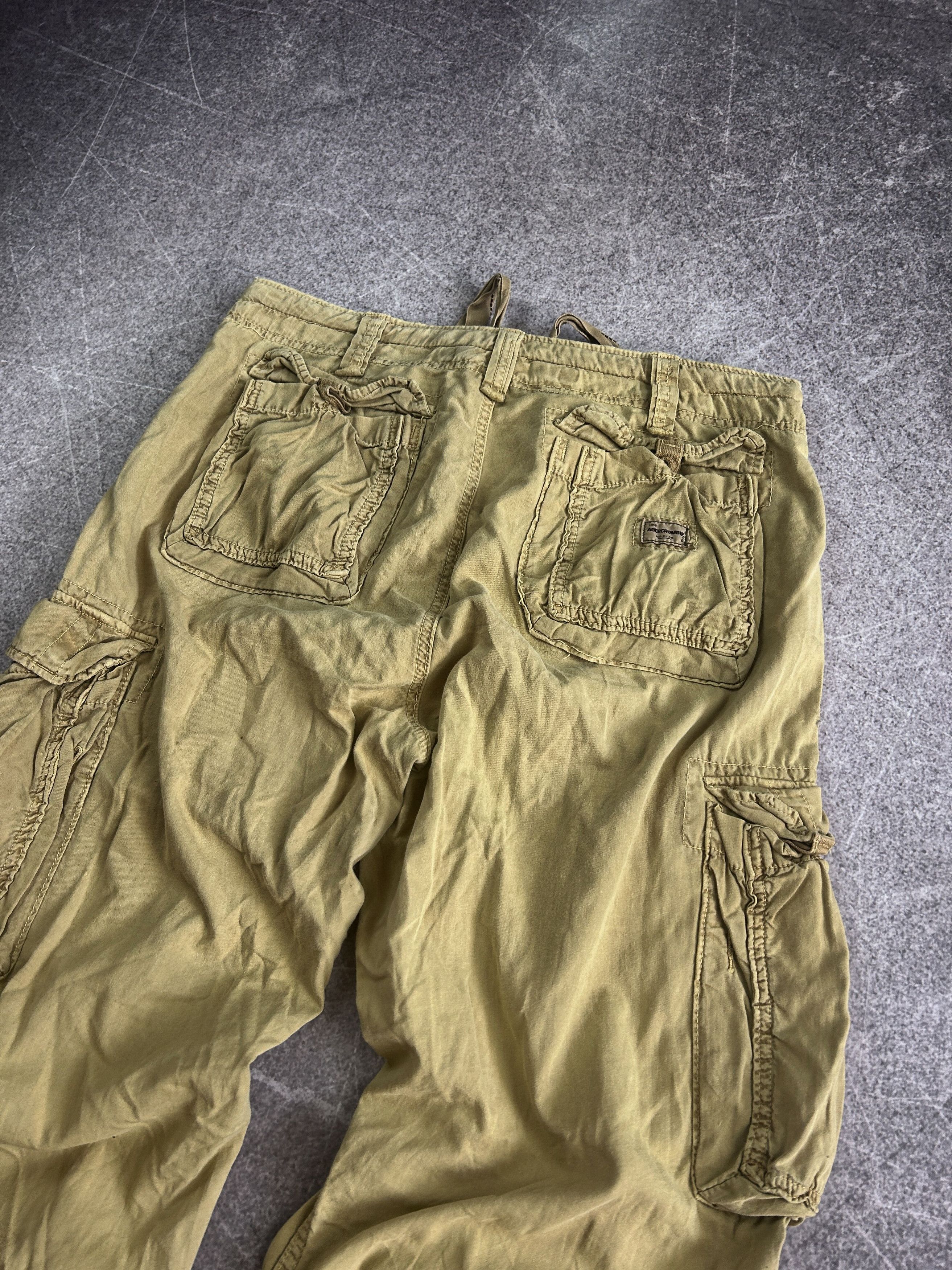 Japanese Brand Y2K Beige Cargo Pants Baggy Wide Leg Tactical Streetwear Fit Size US 32 / EU 48 - 5 Thumbnail