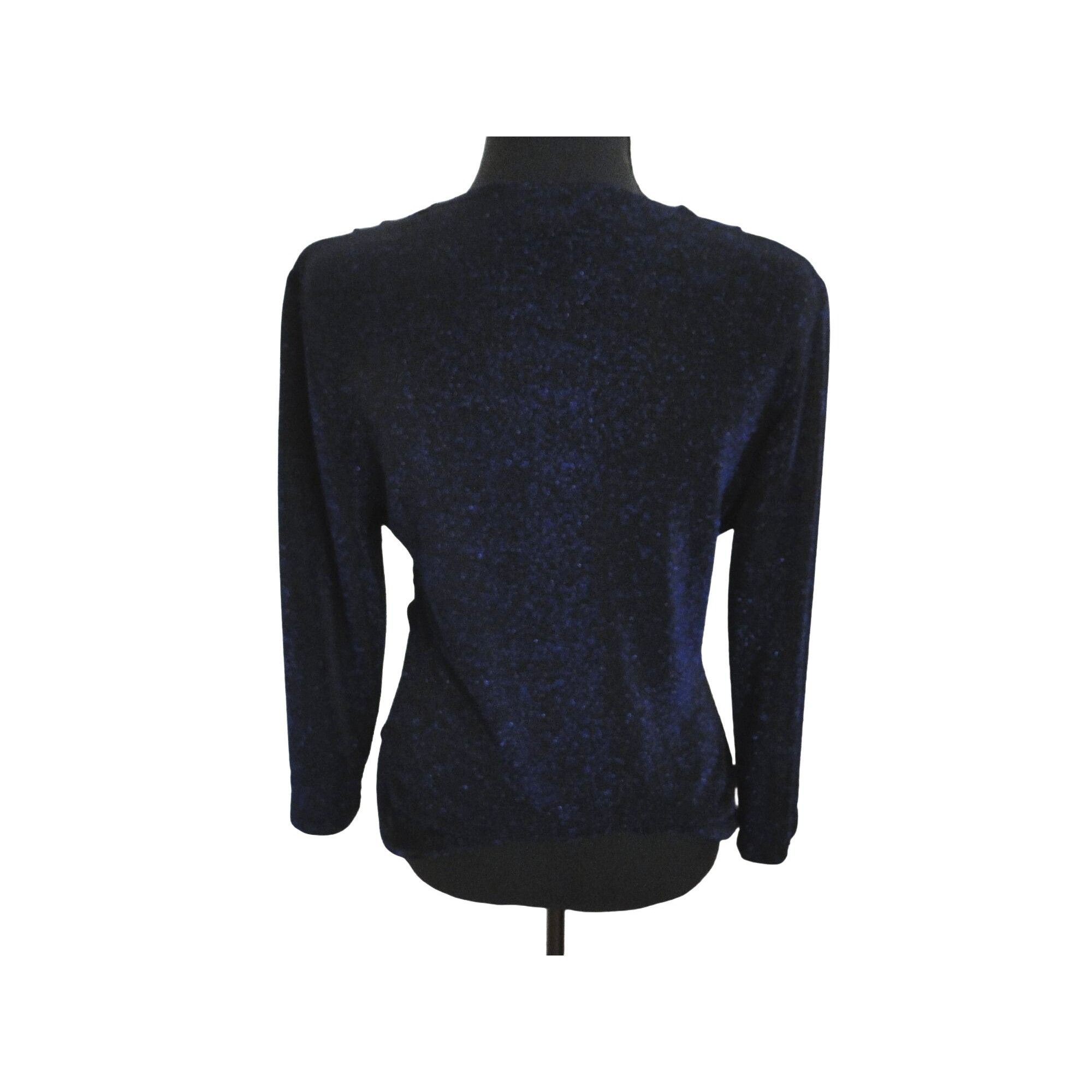 Other Connected Apparel Top Womens Medium M Black Blue Sparkle Size M / US 6-8 / IT 42-44 - 6 Thumbnail