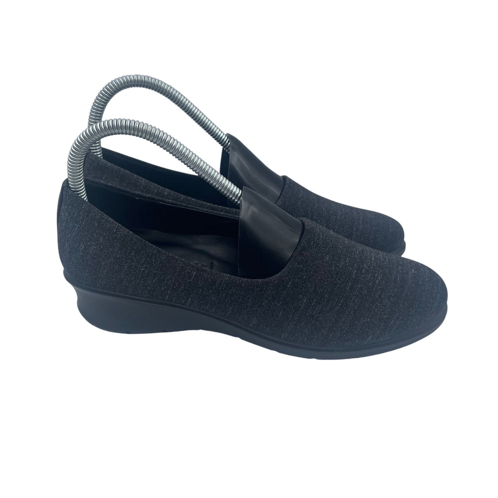 Ecco ECCO Felicia Leather Stretch Slip On Loafers Wedge Gray 37 Size US 6 / IT 36 - 2 Thumbnail