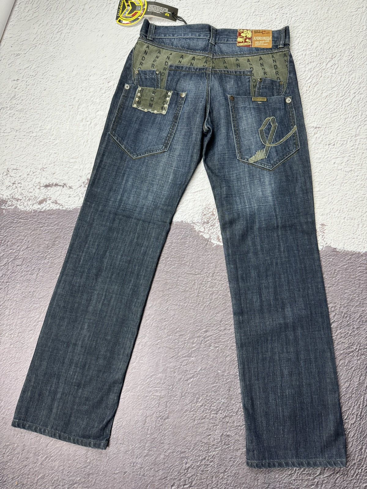 Vintage Andromeda Jeans monogram straight wide rap jeans denim pants Size US 34 / EU 50 - 1 Thumbnail