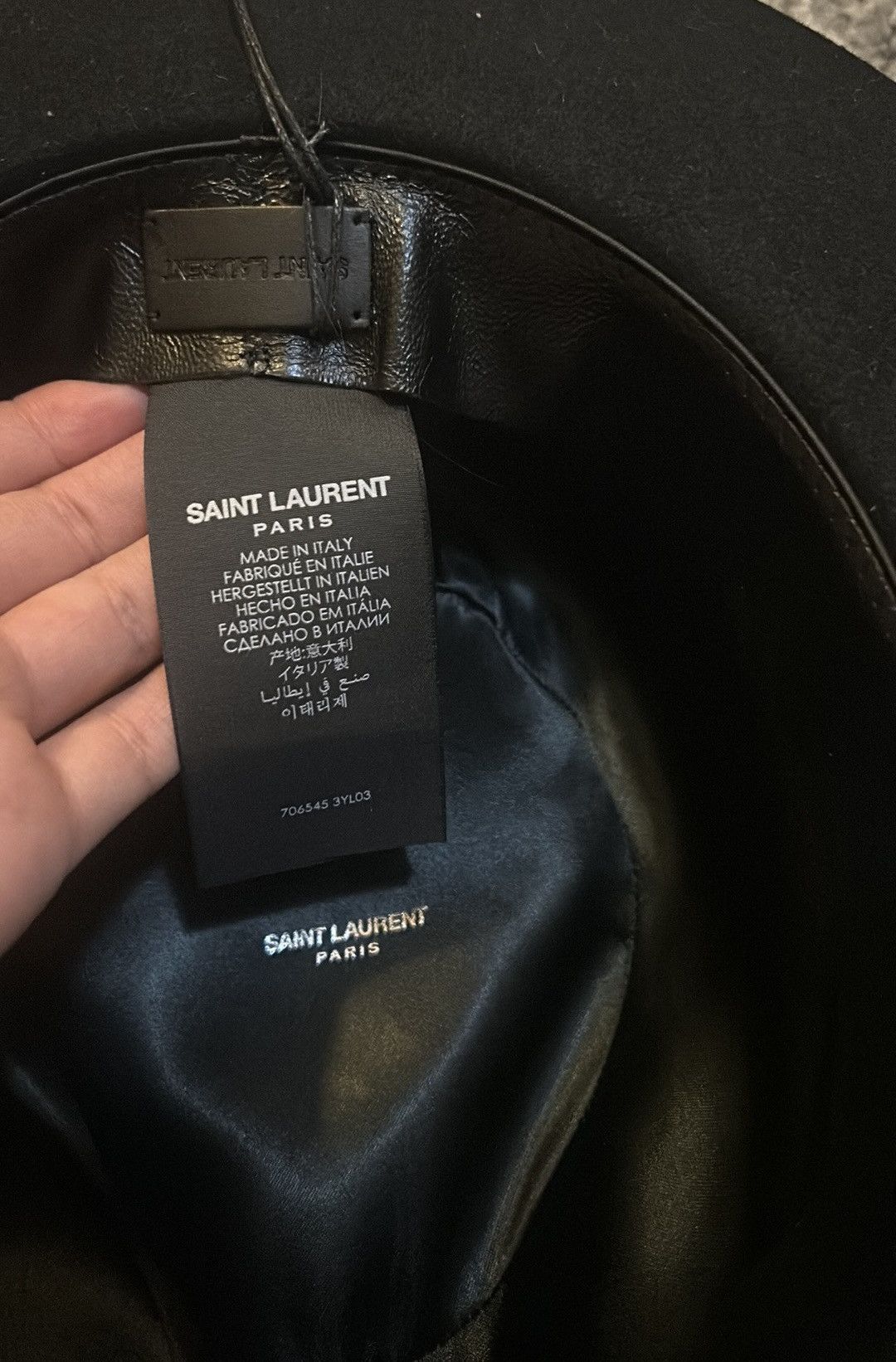 Saint Laurent Paris Saint Laurent Fedora Hat in Rabbit Felt size 58 Size ONE SIZE - 6 Thumbnail