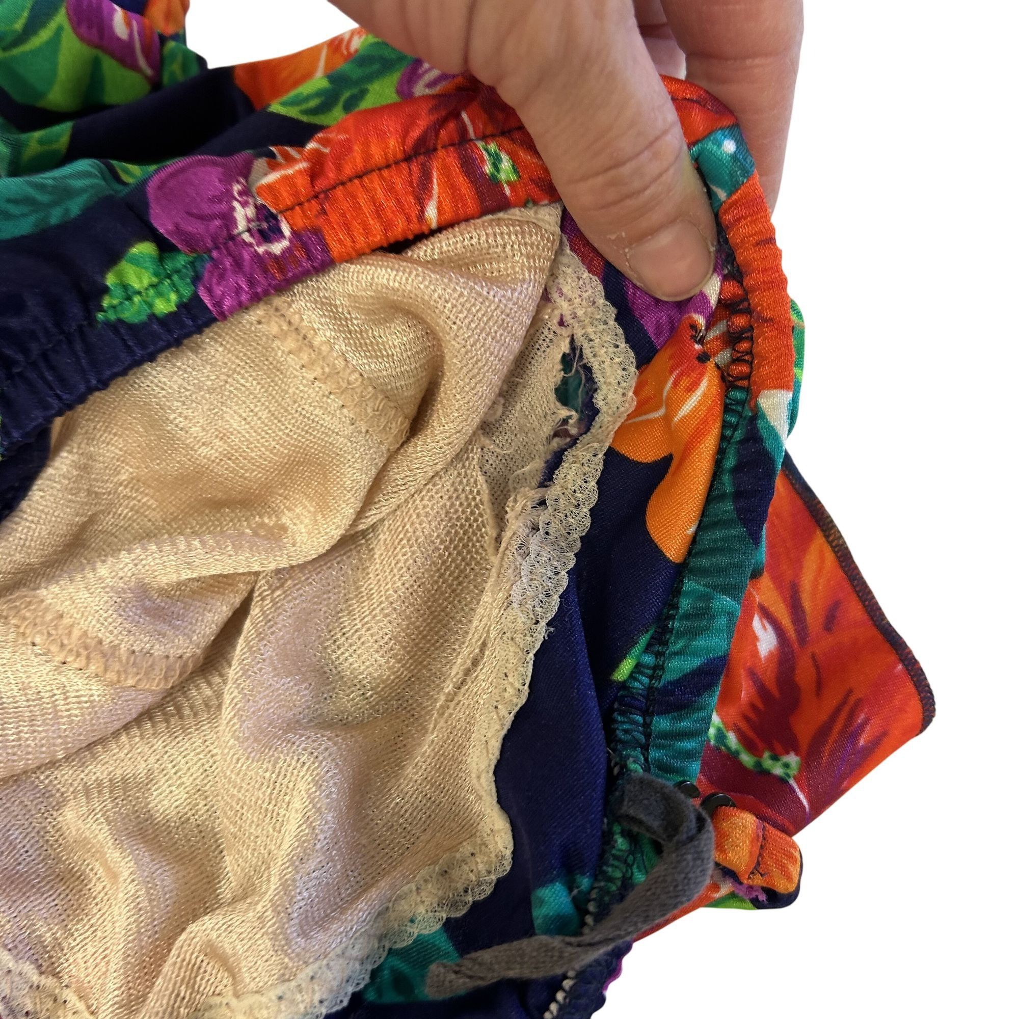 Other Vtg Maxine of Hollywood Bright VIBRANT FLORAL Tiere Swimsuit Size L / US 10 / IT 46 - 10 Thumbnail