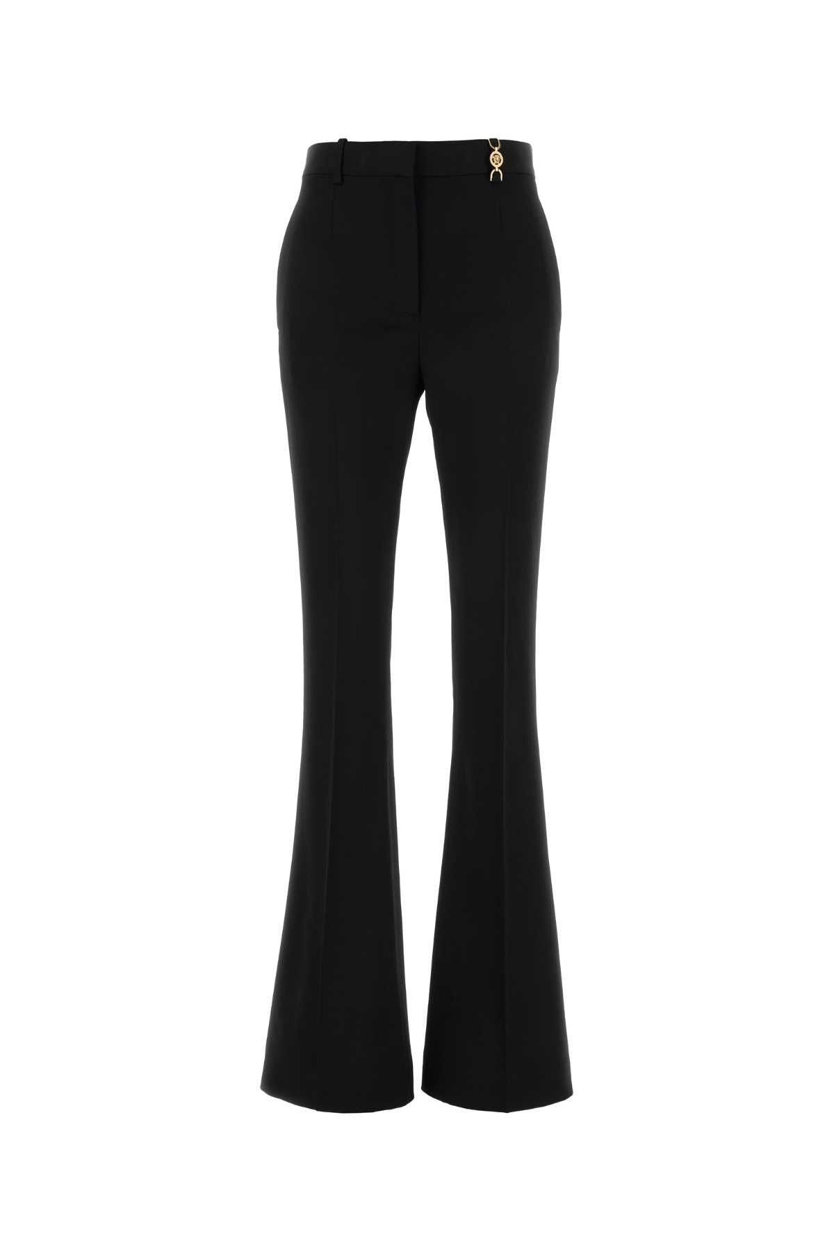 Versace Black Stretch Wool Flared Pant Size 27" / US 4 / IT 40 - 1 Thumbnail