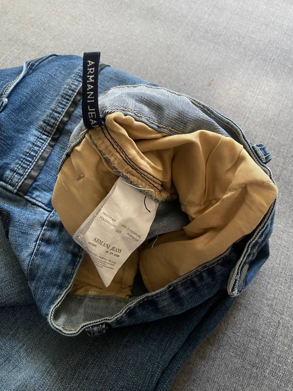 Vintage Armani Jeans Back Logo Blue Denim Jeans Pants