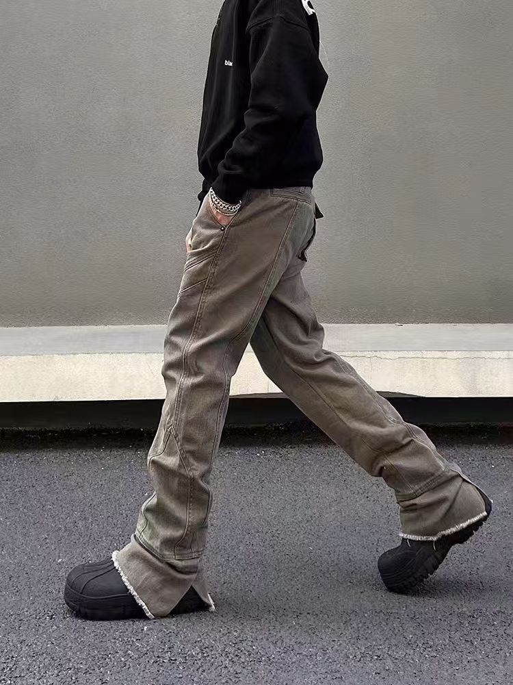 Japanese Brand × Jean Vintage workwear micro flare patchwork jeans Size US 30 / EU 46 - 2 Thumbnail