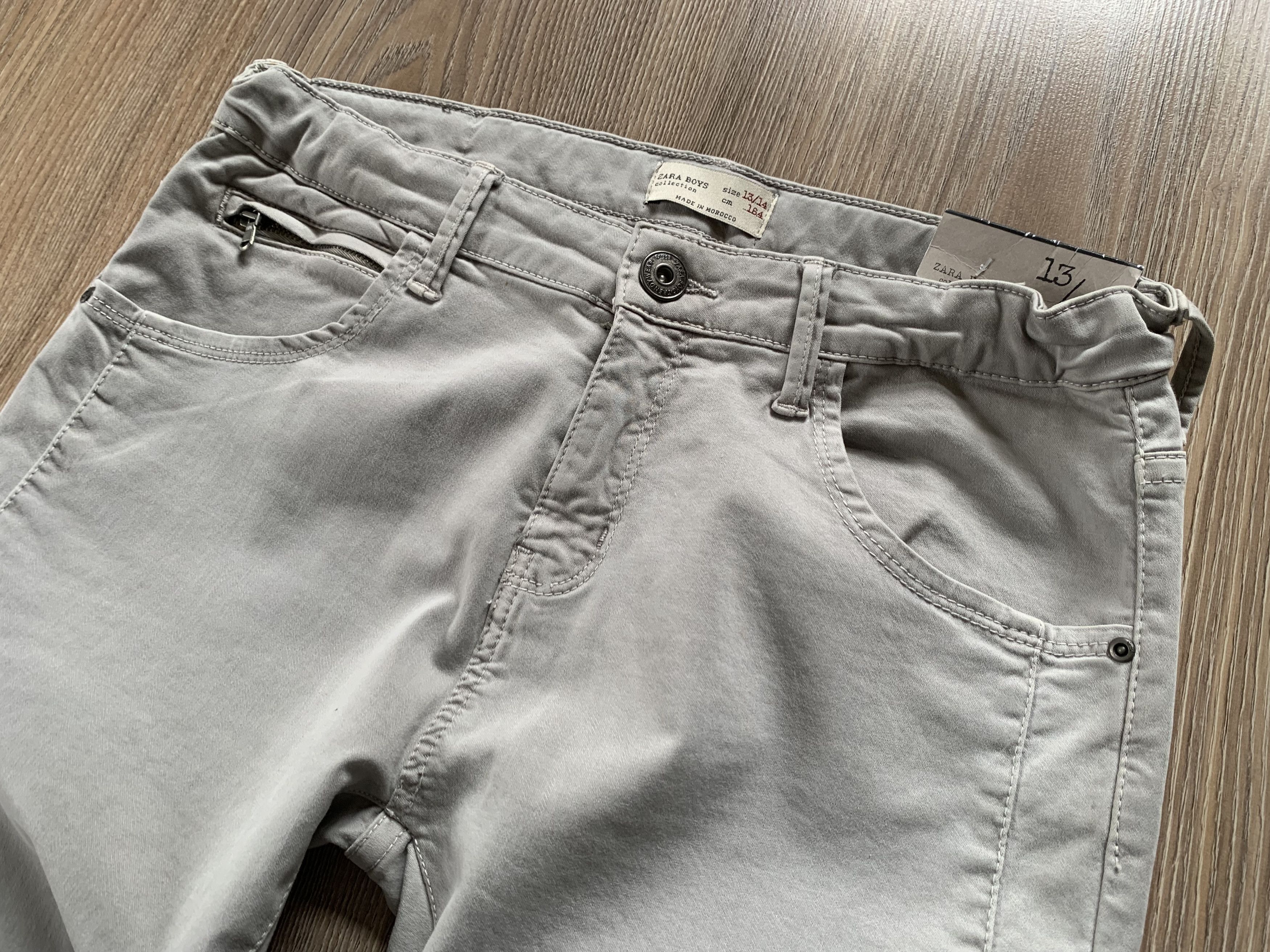 Designer × Zara New Zara Boys Colection Biker Denim Grey Jeans Size US 26 / EU 42 - 4 Thumbnail