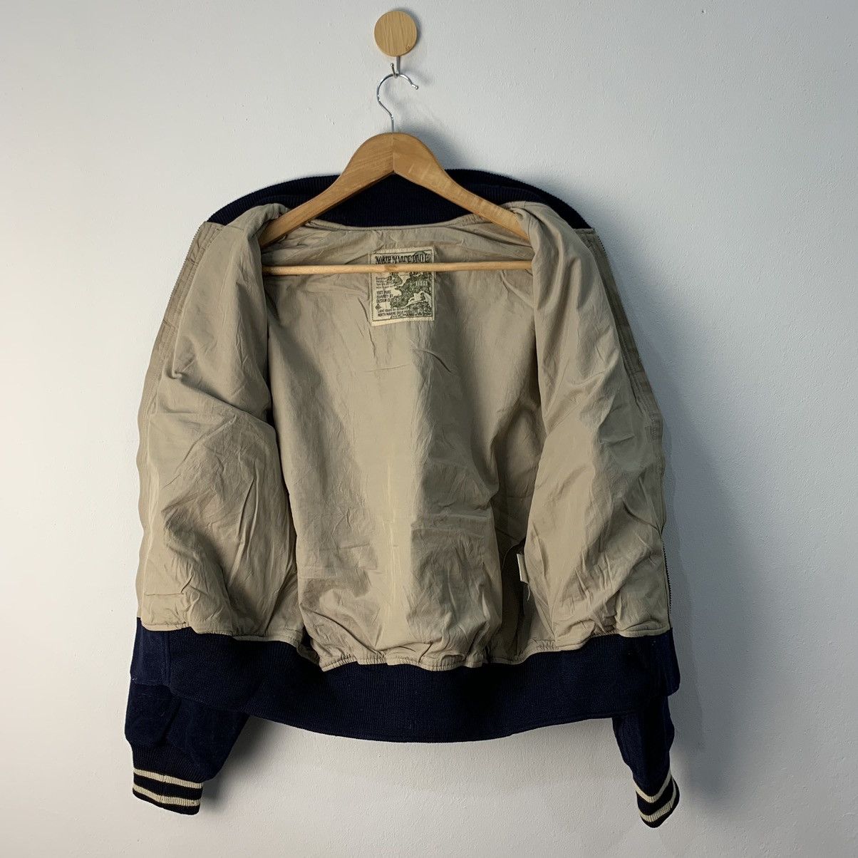 Varsity Jacket Wool Navy North Marine Drive By Ben Watt