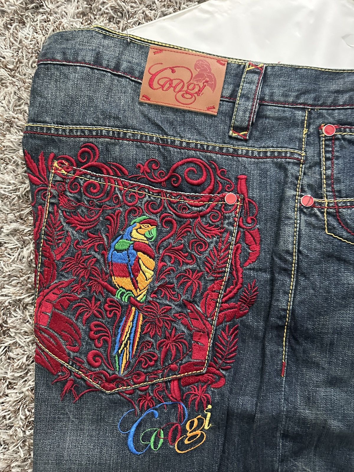 Coogi COOGI denim jean shorts + embroidered parrot Size US 36 / EU 52 - 1 Thumbnail