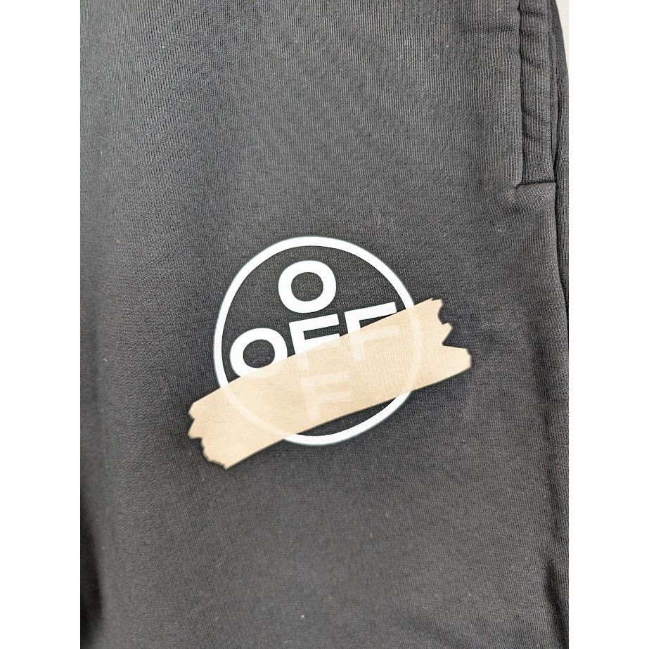 Off-White o1rshd1 Tape Arrows Sweatshorts in Black/Beige Size US 38 / EU 54 - 8 Thumbnail