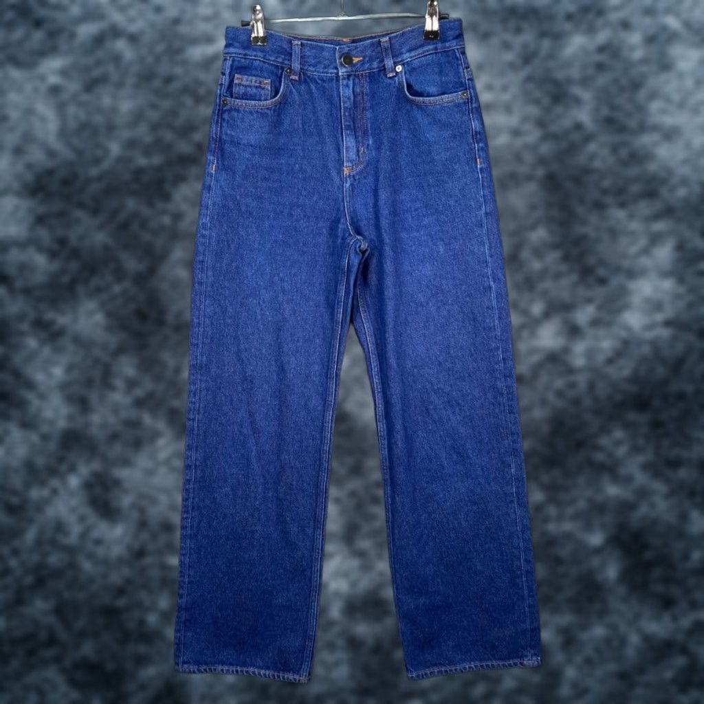 Cos COS Womens Size 26 High-Waisted Relaxed Fit Blue Straight-Leg Jeans Size 26" / US 2 / IT 38 - 1 Thumbnail