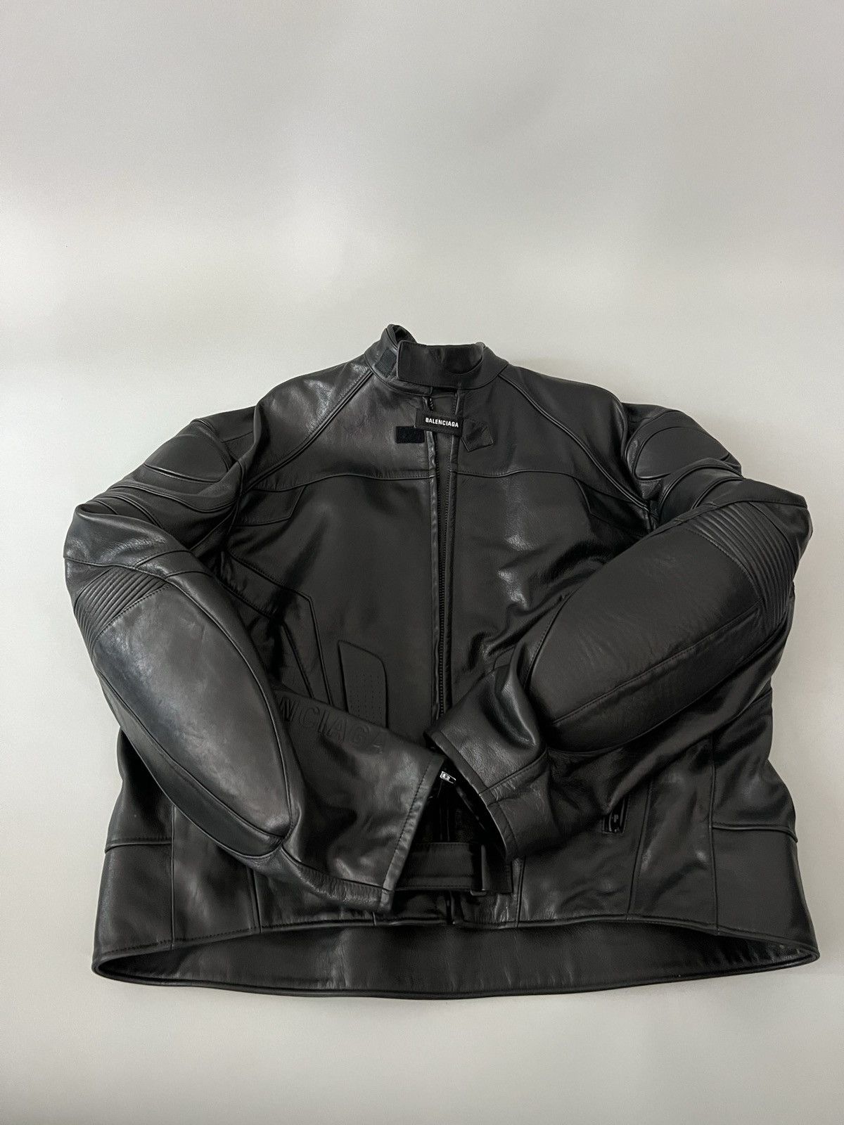 Balenciaga Balenciaga Oversized Leather Bikers Jacket Size US XL / EU 56 / 4 - 10 Thumbnail