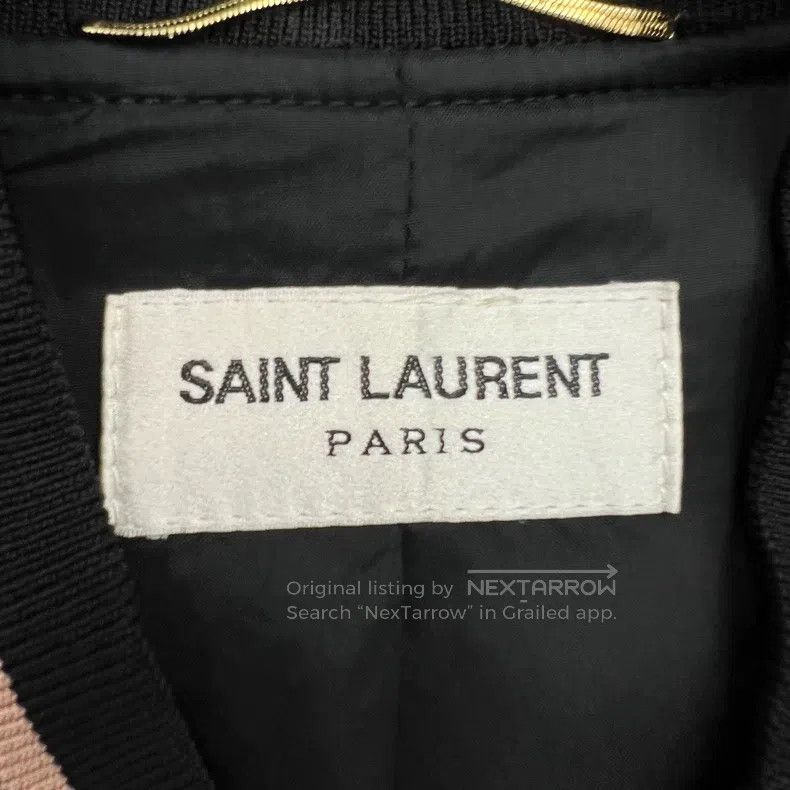 Saint Laurent Paris Saint Laurent Paris Black and pink color-block silk baseba Size XXS / US 00 / IT 34 - 4 Thumbnail