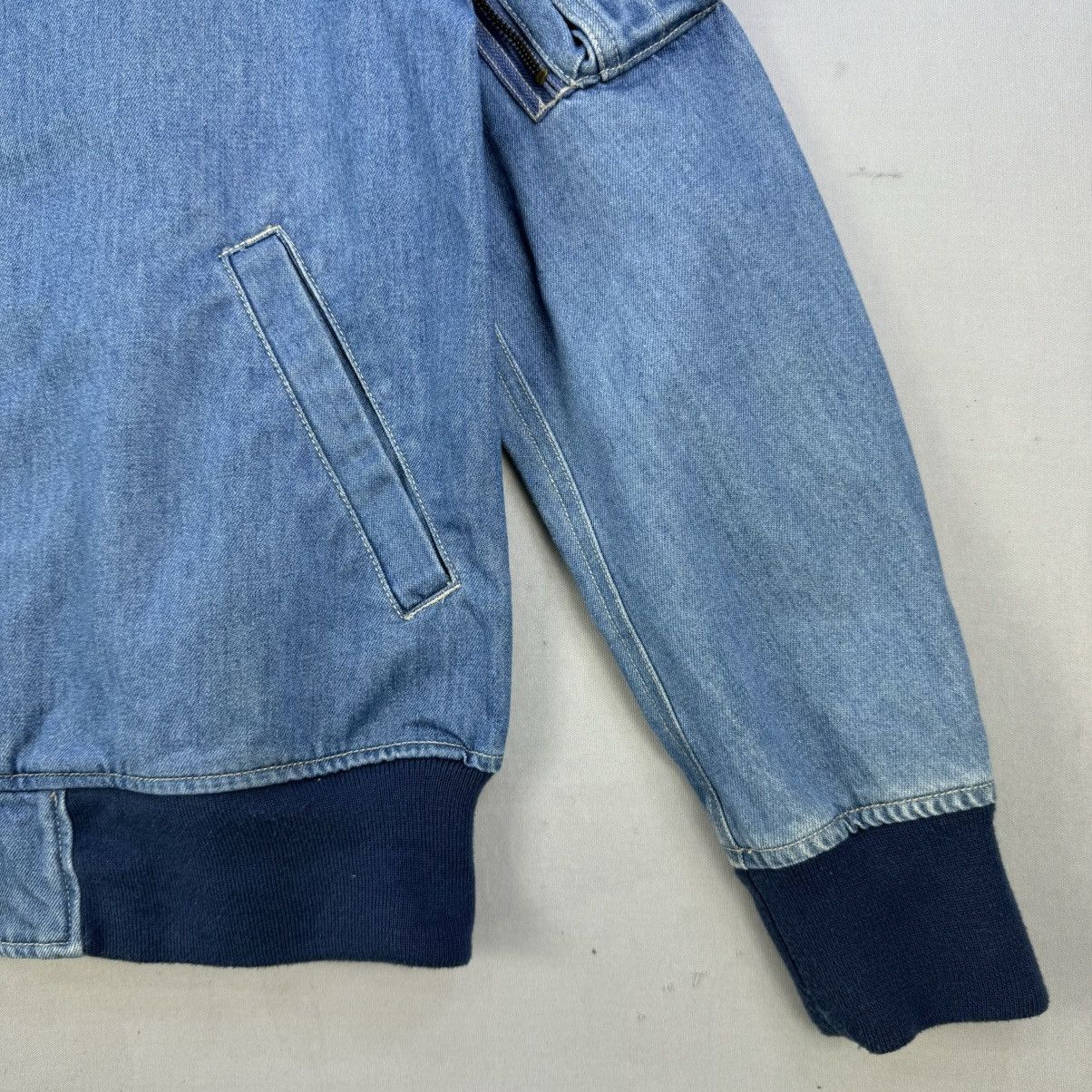 Japanese Brand Purple And Yellow Denim MA-1 Bomber Jacket Size US M / EU 48-50 / 2 - 3 Thumbnail