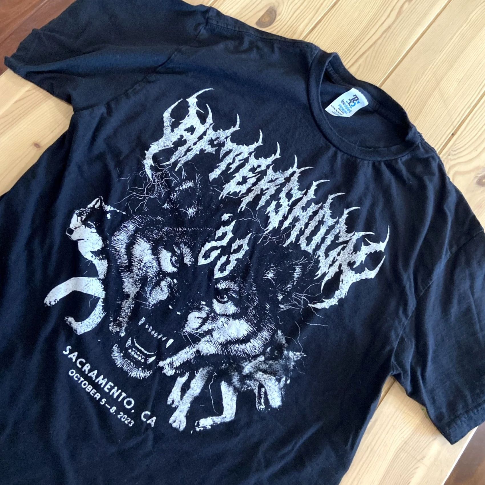Hunter VINTAGE Aftershock Merch Hunter Shirt L Men Black Cotton Short Sleeve Guns N Roses Tool Avenged Sevenfold Rose 90s Mens Size US L / EU 52-54 / 3 - 2 Thumbnail