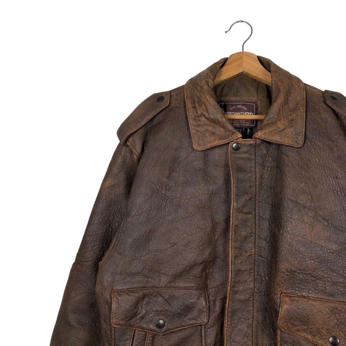 Japanese Brand × Vintage 📌Vintage Bomber Leather Jacket Lordanthony Issey Miyake Size US L / EU 52-54 / 3 - 8 Thumbnail