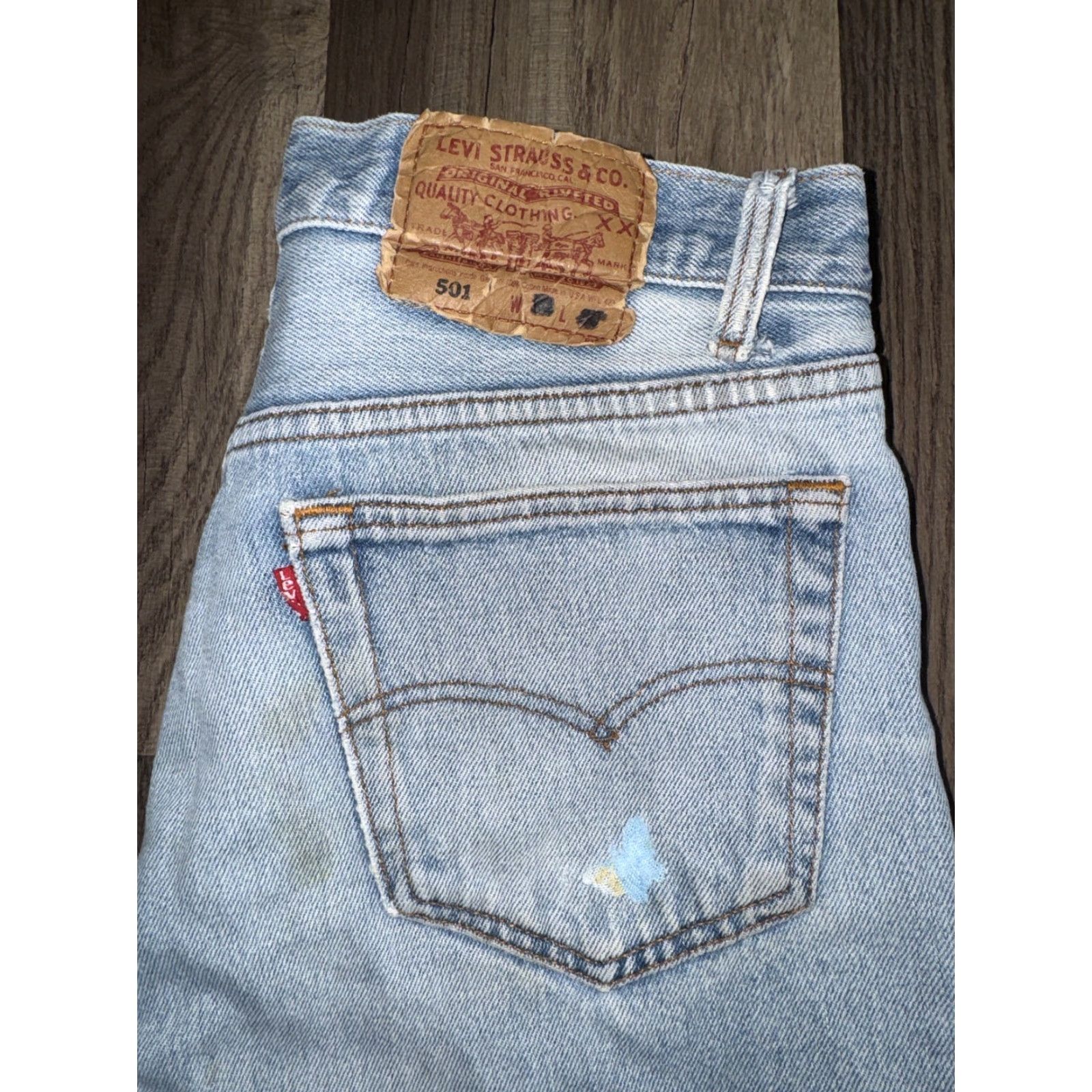 Levi's VINTAGE Levi’s Denim Jeans Blue 32x21 90s Patch Tapered Men Size US 32 / EU 48 - 3 Thumbnail