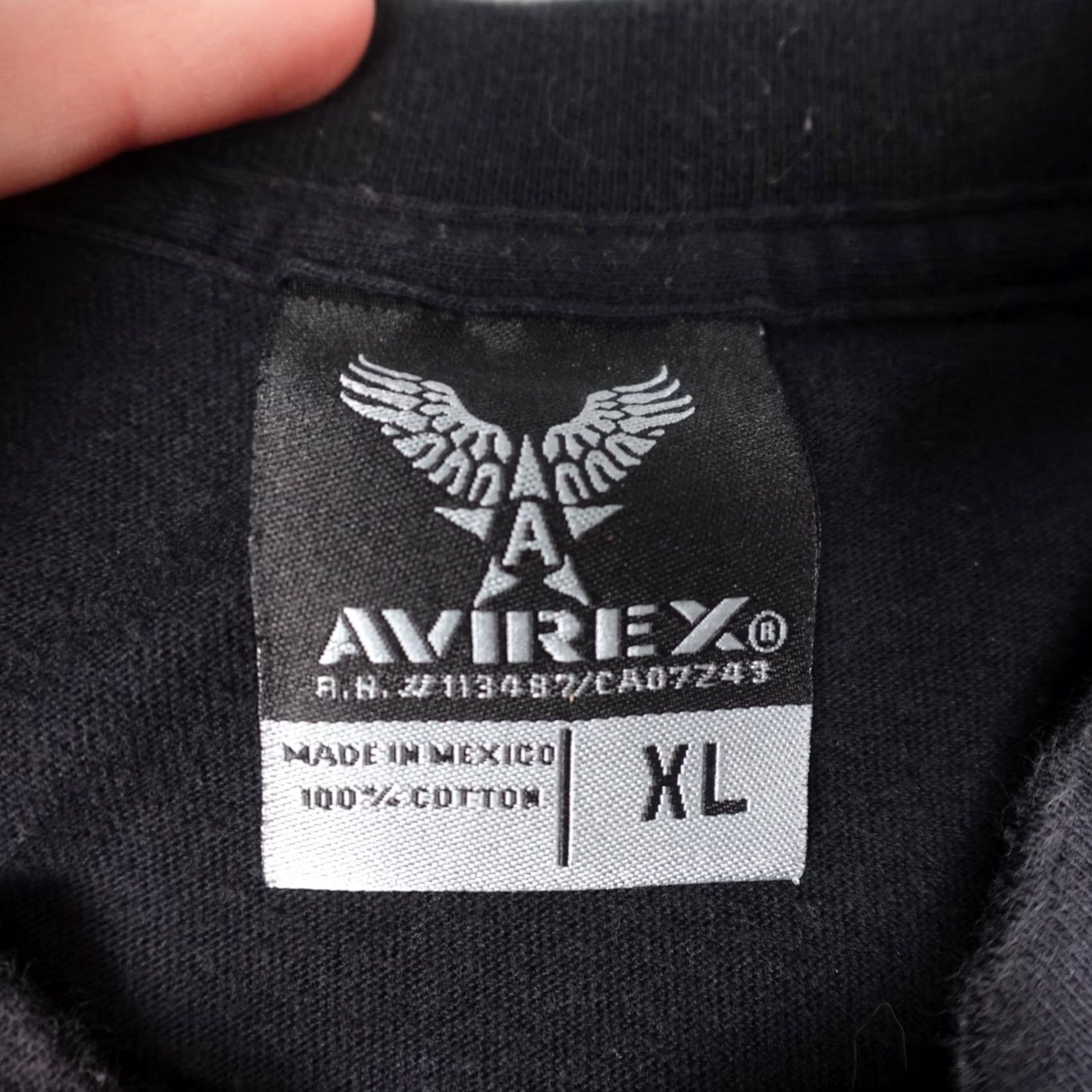 Avirex Avirex Shirt Mens XL Black Skull Roses Barbed Wire Graphic Tee Gothic Cross Y2K Size US XL / EU 56 / 4 - 2 Thumbnail