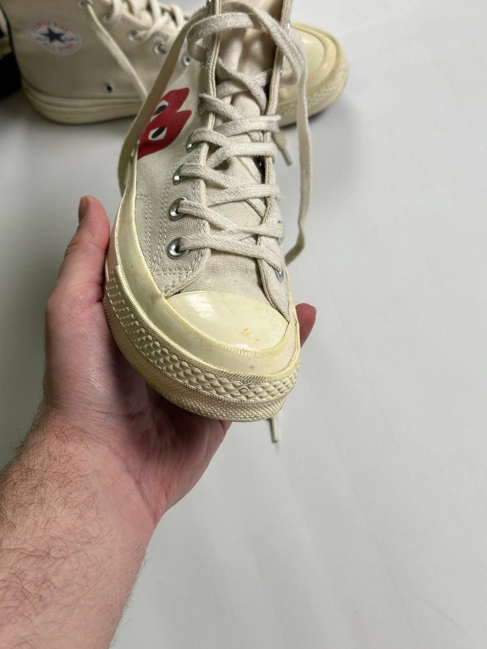 Comme des Garcons PLAY × Converse Cute Comme des Garcons Converse Sneakers 🔥 Size US 6.5 / IT 36.5 - 4 Thumbnail