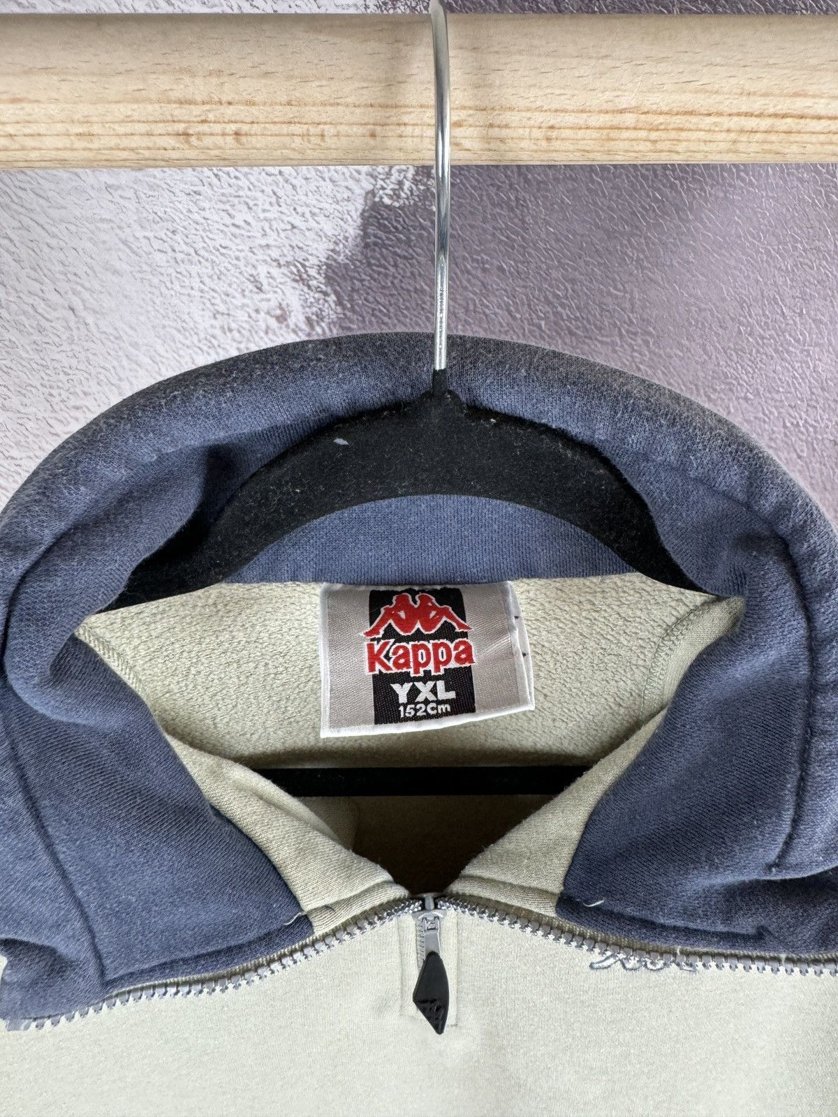 Kappa × Vintage Kappa vintage 90s grey half zip pullover sweater size YXL Size US XS / EU 42 / 0 - 7 Thumbnail