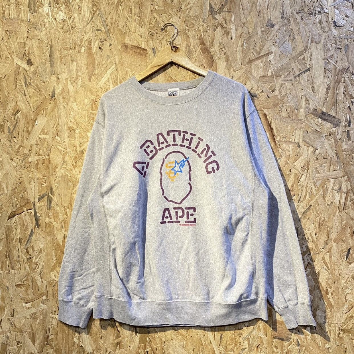 Bape × Vintage Neon Logo Crewneck Sweatshirts Size US L / EU 52-54 / 3 - 1 Thumbnail