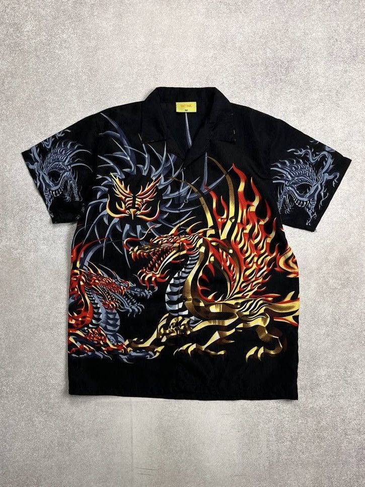 Japanese Brand × Vintage Vintage Japanese Dragon Graphic Hawaiian Shirt Y2K M Size US M / EU 48-50 / 2 - 1 Thumbnail