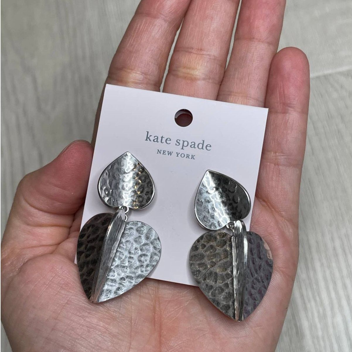 Kate Spade Kate Spade Metal Petal Drop Earrings Worn Silver Size ONE SIZE - 5 Thumbnail