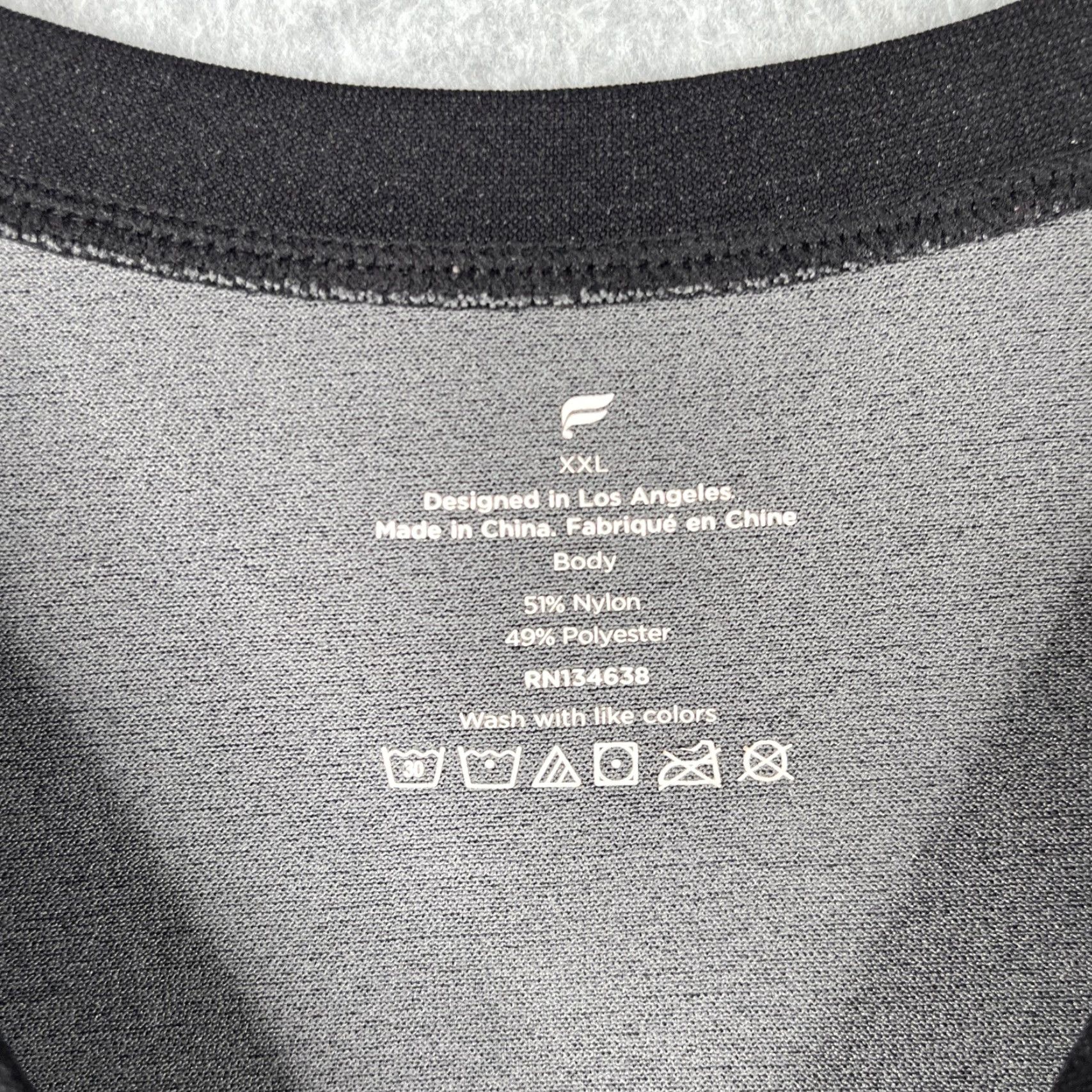 Fabletics Fabletics Long Sleeve Gym Shirt Mens 2XL Black Polyester Blend Athletic Stretch Pullover Crew Neck Size US XXL / EU 58 / 5 - 4 Thumbnail