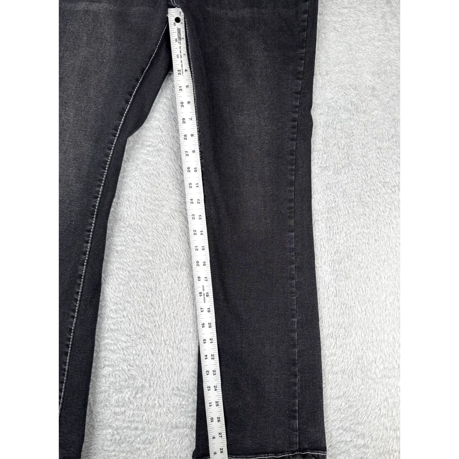Vintage Vintage Black Denim Bootcut Jeans Women 30 Light Wash High Rise Flared Cotton Blend Size 30" / US 8 / IT 44 - 7 Thumbnail