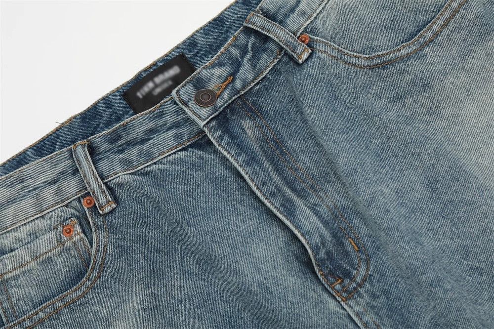 Japanese Brand × Jean Men's loose distressed washed denim wide-leg pants Size US 34 / EU 50 - 5 Thumbnail