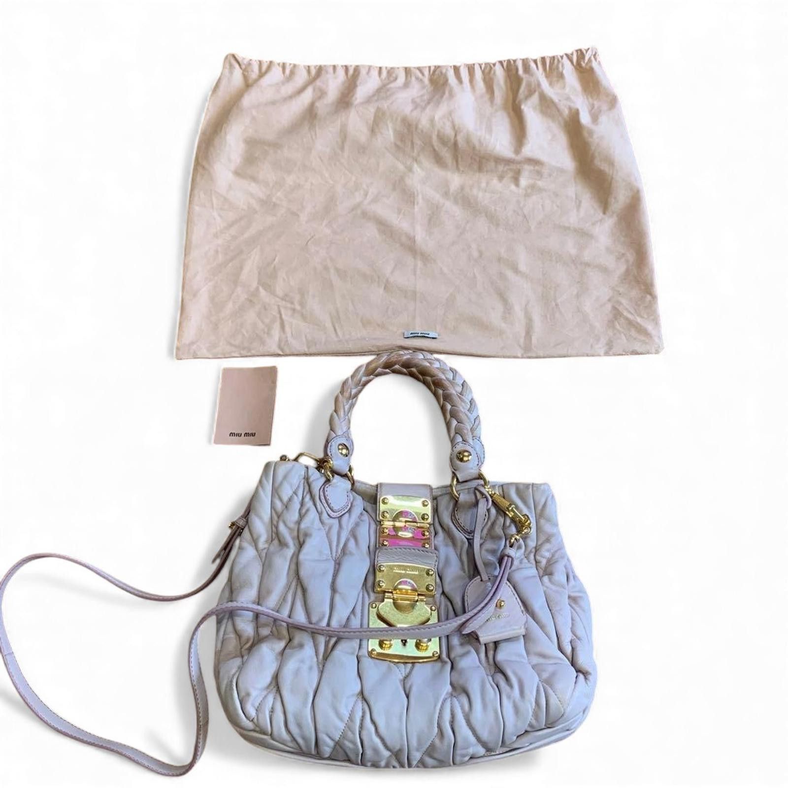 Miu Miu Miu Miu - Quilted Leather Handbag with Gold Hardware Size ONE SIZE - 7 Thumbnail