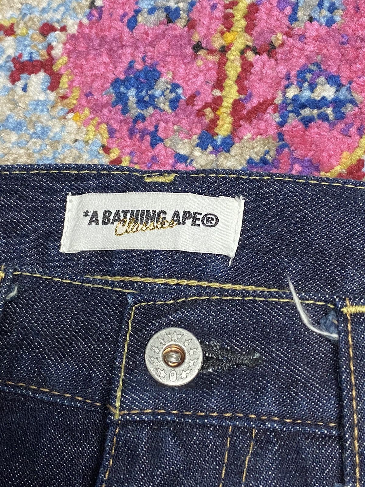 Bape Bapesta OG Classic 14oz Straight Relaxed Jeans W34 Size US 36 / EU 52 - 8 Thumbnail