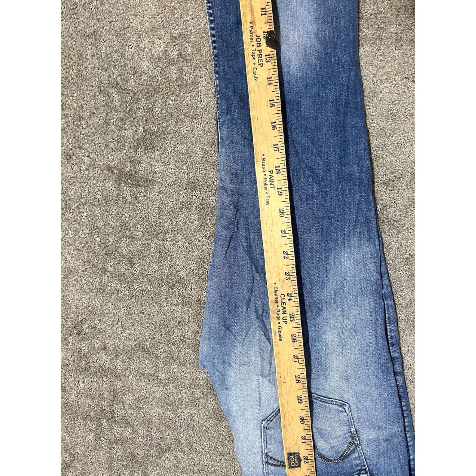 Levi's Levi’s Demi Curve Mid Rise Skinny Bootcut Blue Jeans Women 30 30x27 Denim Slim Stretch Distressed 5-Pocket 9?0s College Size 30" / US 8 / IT 44 - 7 Thumbnail