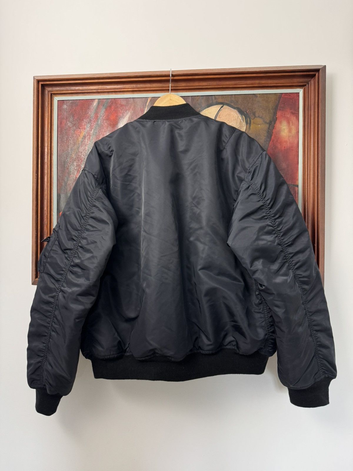 Other Ma1 Flyer Black Vintage Nylon Bomber Jacket BoxyFit Oversize Size US M / EU 48-50 / 2 - 3 Thumbnail