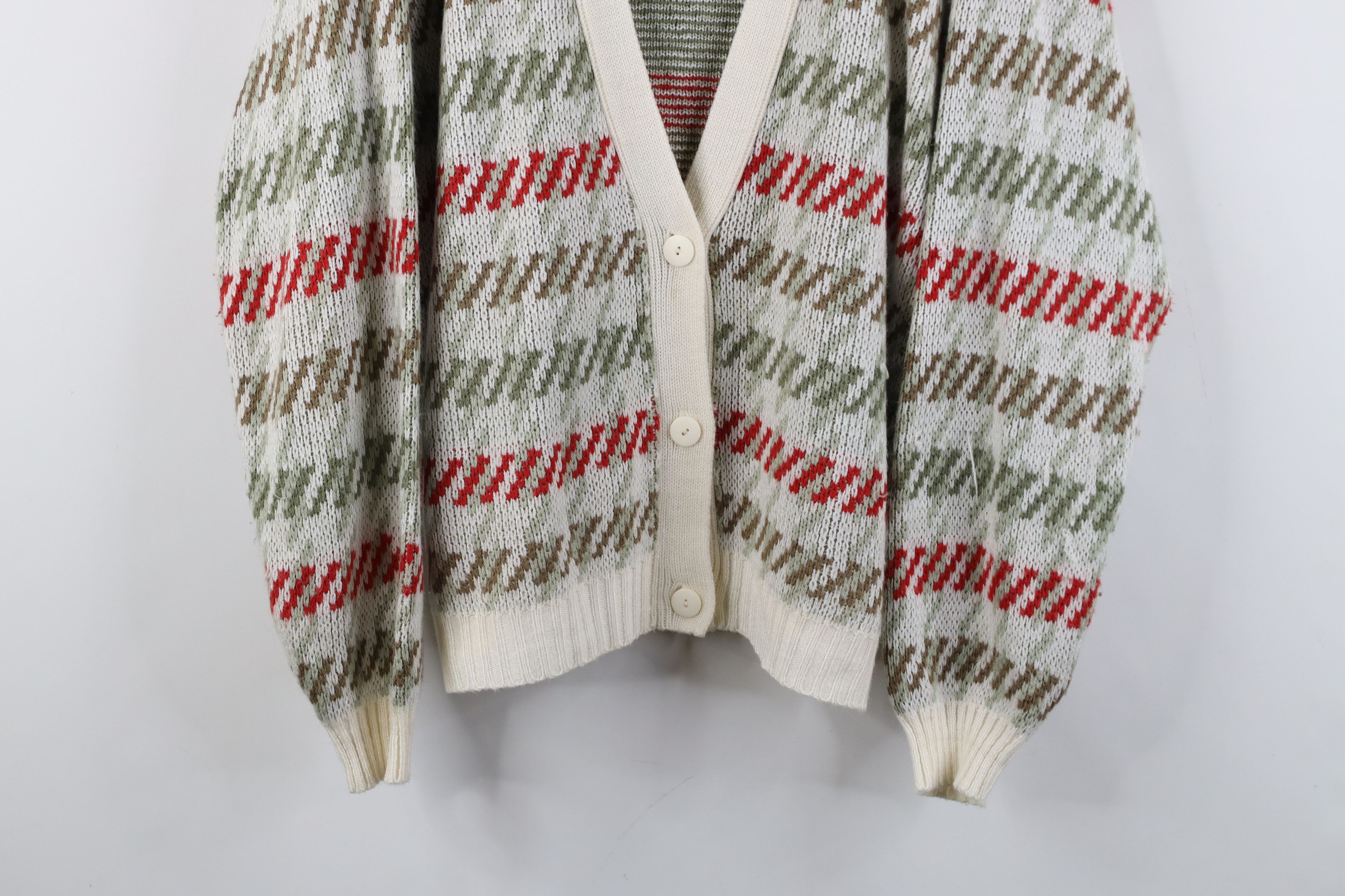 Vintage Vintage 90s Streetwear Striped Knit Cardigan Sweater Size S / US 4 / IT 40 - 3 Thumbnail